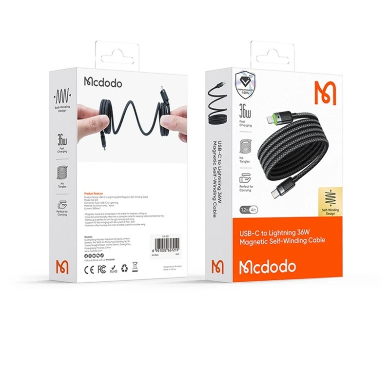 کابل تبدیل USB-C به لایتنینگ مک دودو مدل CA-2010